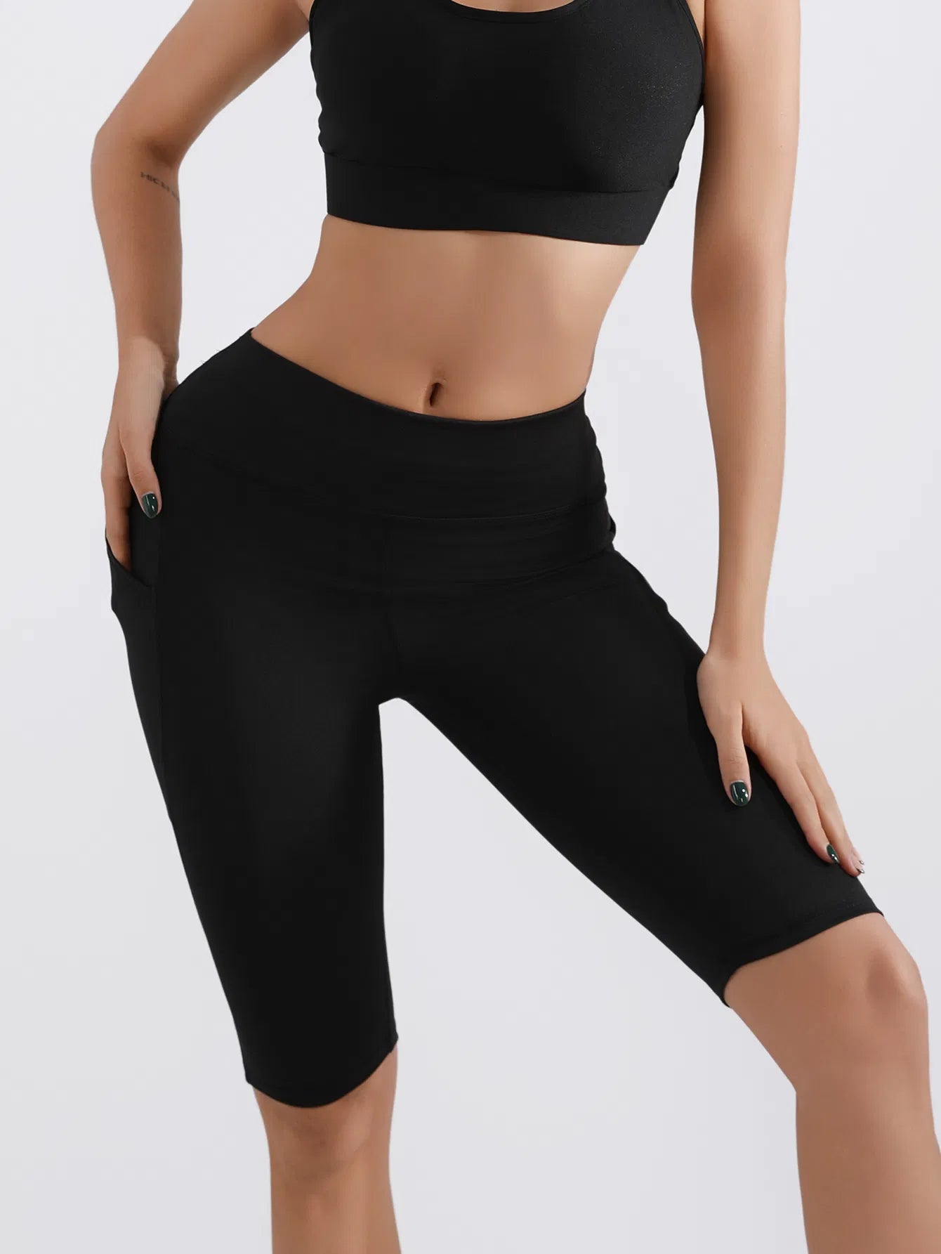 High-Waist Seamless Biker Shorts – 5-Inch Quick-Dry Workout Shorts for Women