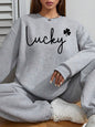 Women's Basic Crew Neck Sweatshirt - Long Sleeve with Pockets