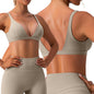 Women's V-Neck Sports Bra - Low Impact with Removable Pads