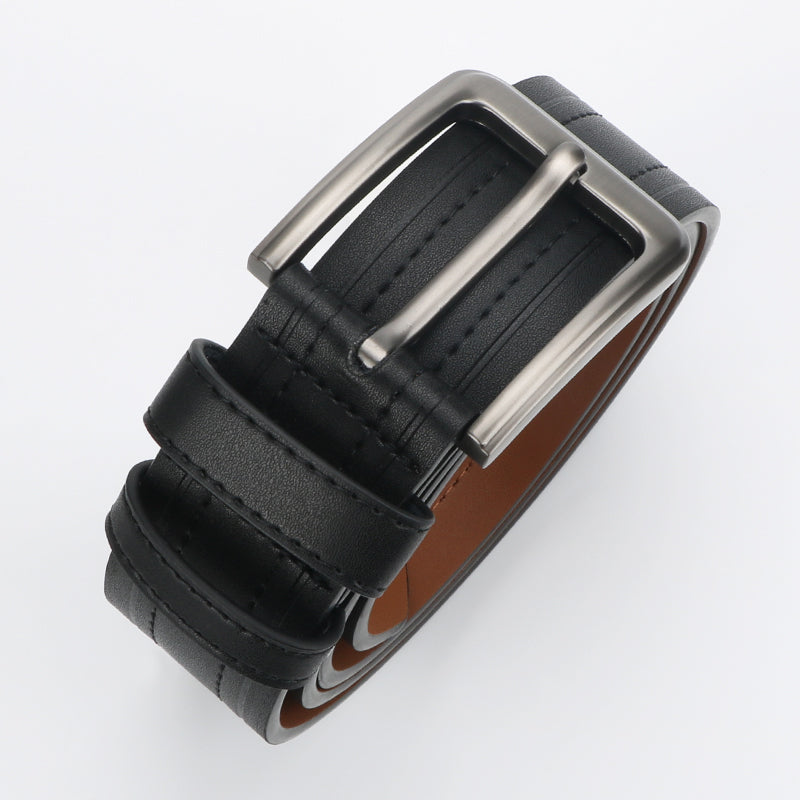 Men's Genuine Leather Belt - Classic Dress Belt for Formal & Casual Wear