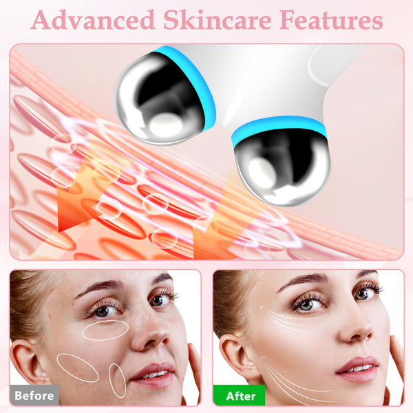 EMS Facial Beauty Tool - Microcurrent Face Massager for Anti-Aging