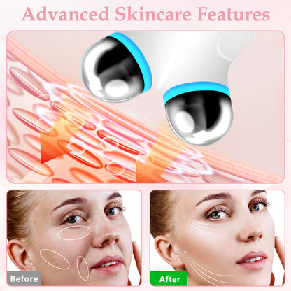 EMS Facial Beauty Tool - Microcurrent Face Massager for Anti-Aging