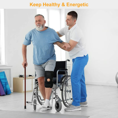 Adjustable Knee Brace with Open Patella & Removable Aluminum Hinges – Neoprene, Sizes M–XXL