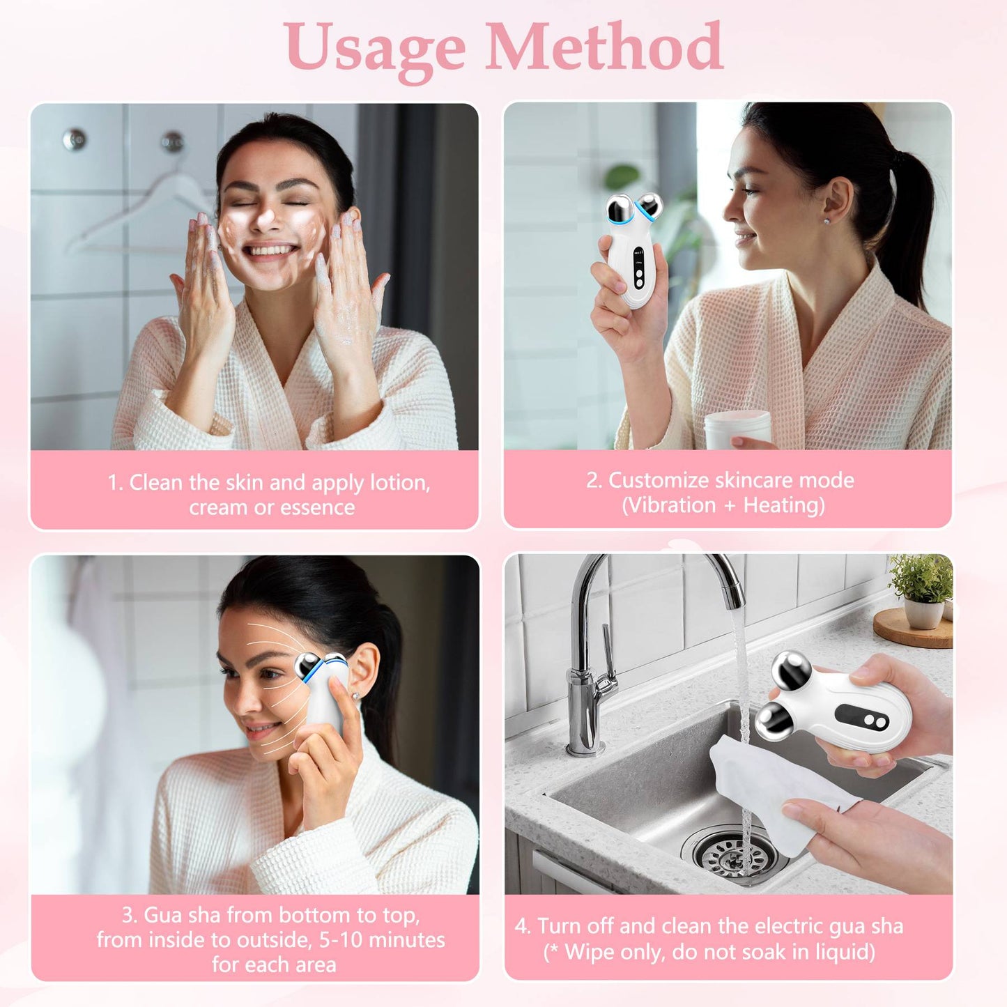 Microcurrent Facial Device | Skin Toning, Lifting & Skincare Absorption | LED Beauty Tool