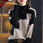 Velvet Sweater New FallWinter Half-Neck Knit Pullover