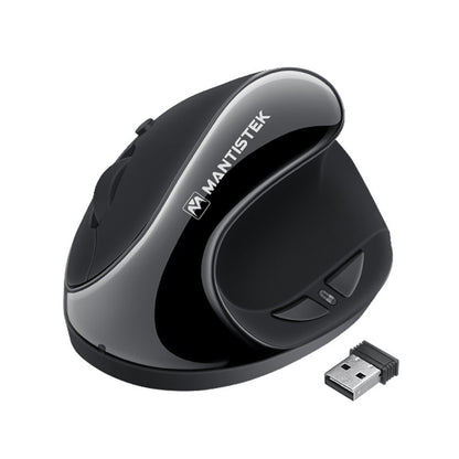 2.4G Wireless Vertical Ergonomic Mouse – 3 DPI Levels, 15m Range, 96.6g, Black