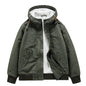 Warm Cotton Coat For MenHooded Loose-fit Cotton Jacket With Fur CollarCasual Outerwear