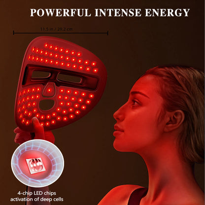 LED Light Therapy Face Mask for Anti-Aging, Acne Treatment & At-Home Skincare