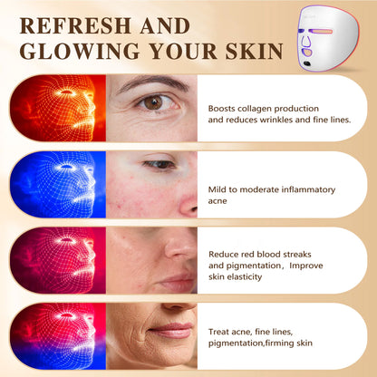 LED Light Therapy Face Mask for Anti-Aging, Acne Treatment & At-Home Skincare