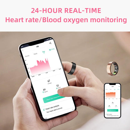 Smart Ring Health Tracker - Heart Rate and Blood Oxygen Tracker | For Men And Women