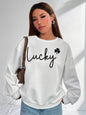 Women's Basic Crew Neck Sweatshirt - Long Sleeve with Pockets