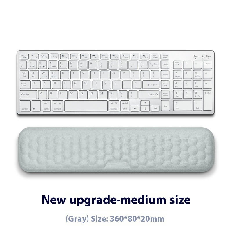 Memory Foam Mouse Wrist Rest Pad – Cloth or Leather Cover, Multiple Sizes, Black & Gray