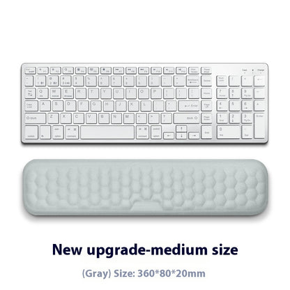 Memory Foam Mouse Wrist Rest Pad – Cloth or Leather Cover, Multiple Sizes, Black & Gray