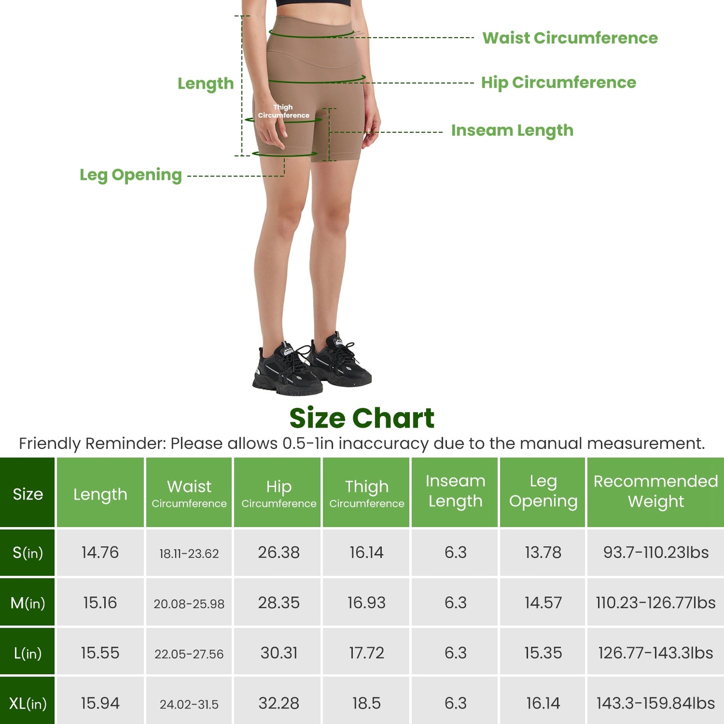 Women's High-Waist Biker Shorts – 6.3" Inseam | Tummy Control, No Front Seam
