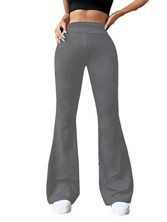High-Waisted Flare Yoga Pants – Ultra-Stretch Seamless Leggings (1, 2 or 3-Pack)