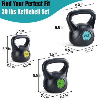 HDPE-Coated Concrete Kettlebell – Wide Textured Handle, Flat Base | 45 or 50 lb
