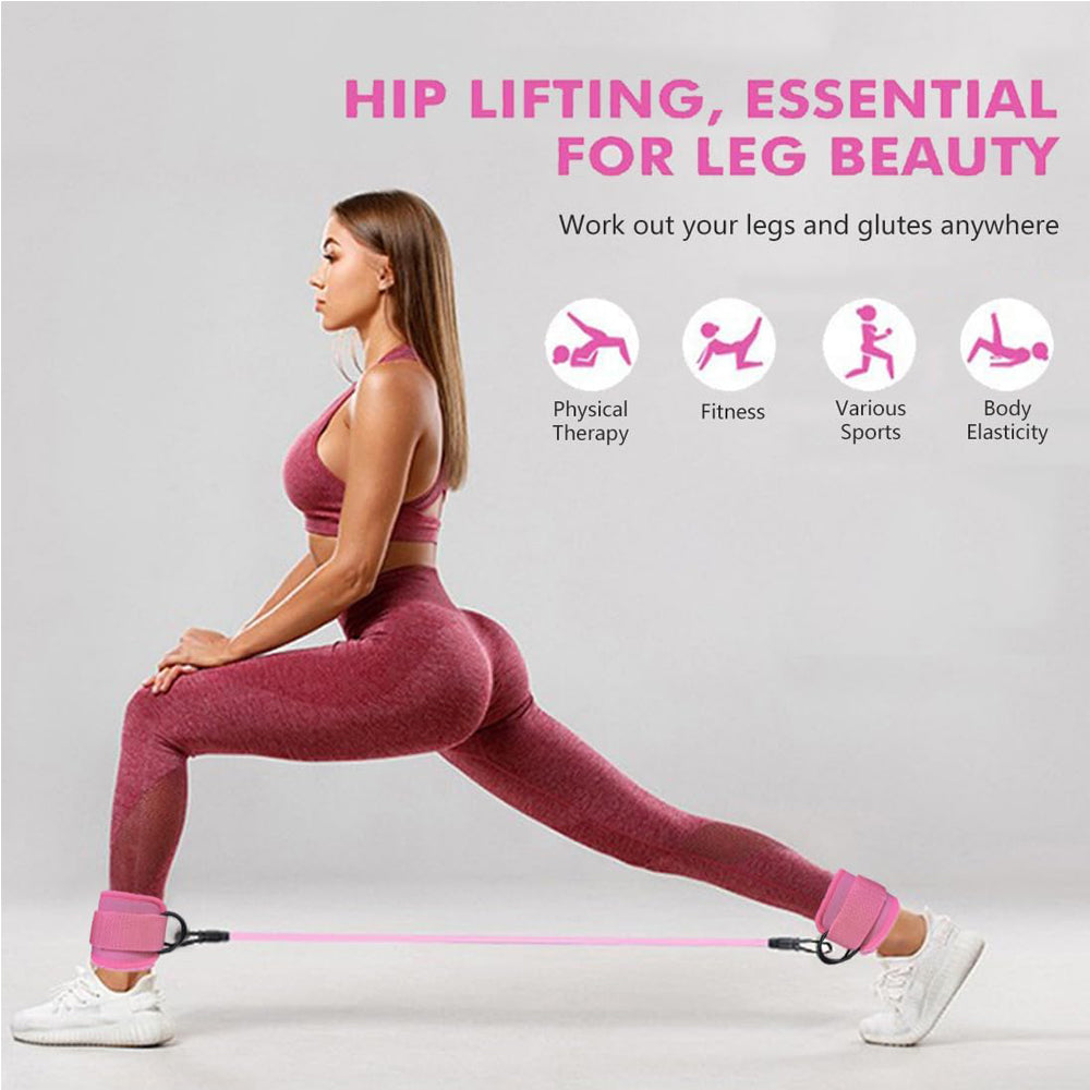 Ankle Resistance Bands with Cuffs for Glutes, Legs & Booty Workout