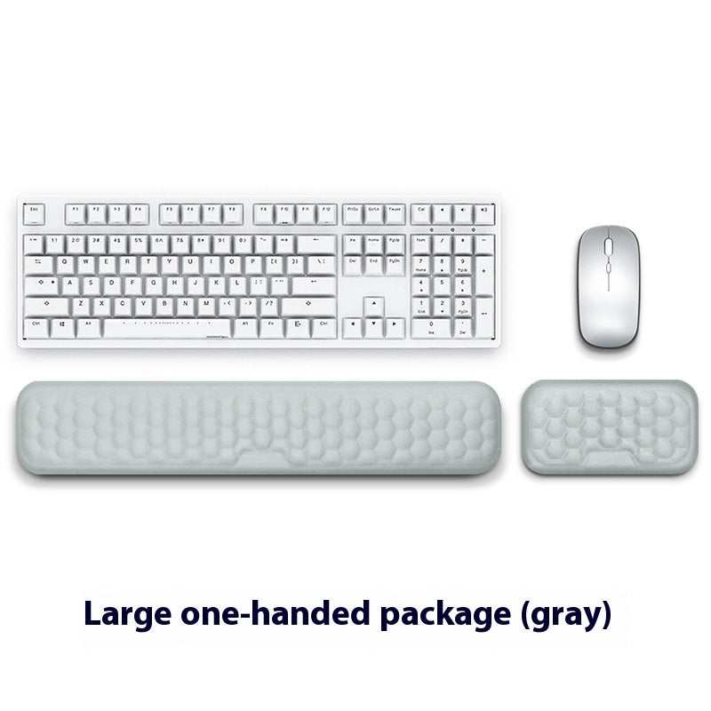 Memory Foam Mouse Wrist Rest Pad – Cloth or Leather Cover, Multiple Sizes, Black & Gray