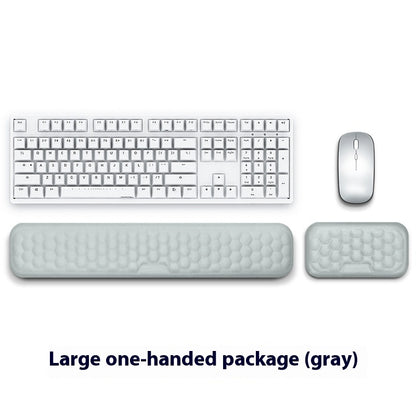 Memory Foam Mouse Wrist Rest Pad – Cloth or Leather Cover, Multiple Sizes, Black & Gray