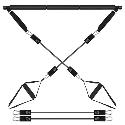 Pilates Bar Kit with Resistance Bands 100LBS/180LBS Full Body Workout Set