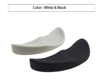 Ergonomic Mouse Pad with Silicone Wrist Rest – Left & Right Hand, Black & Silver