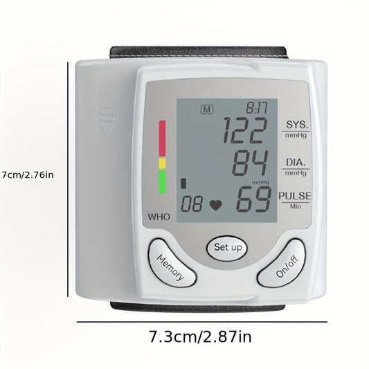 Digital Wrist Blood Pressure Monitor for Accurate BP & Heart Rate Tracking