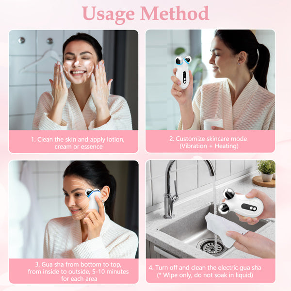 EMS Facial Beauty Tool - Microcurrent Face Massager for Anti-Aging