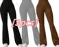 High-Waisted Flare Sharkskin Leggings – Slim Fit Yoga Pants (3-Pack)