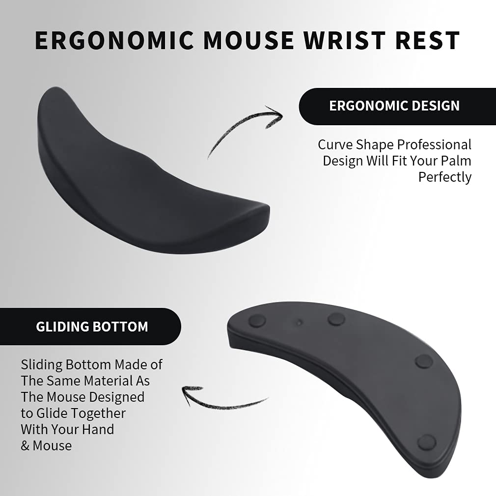 Silicone Gel Gliding Wrist Rest Mouse Pad – Ergonomic, Non-Slip, Left & Right Hand