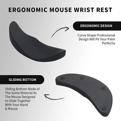 Silicone Gel Gliding Wrist Rest Mouse Pad – Ergonomic, Non-Slip, Left & Right Hand