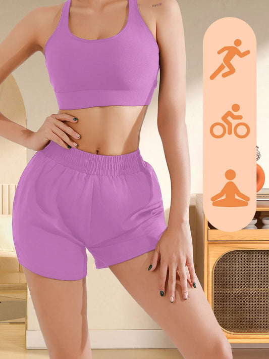 2-in-1 Mesh Workout Shorts – Breathable, Anti-See-Through Women's Gym Shorts