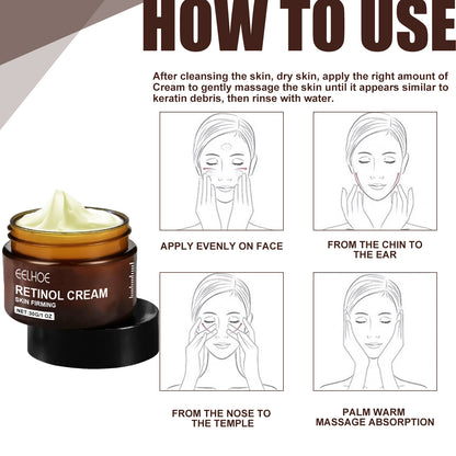 Retinol Face Cream with Vitamin C for Anti-Aging, Firming & Deep Moisturizing
