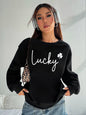Women's Basic Crew Neck Sweatshirt - Long Sleeve with Pockets