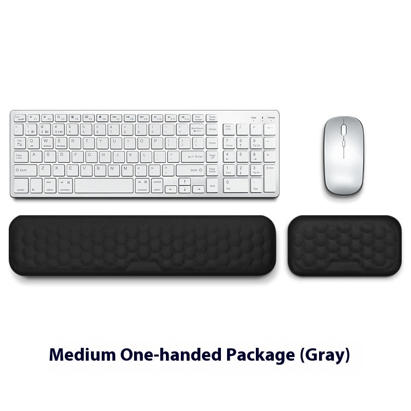 Memory Foam Mouse Wrist Rest Pad – Cloth or Leather Cover, Multiple Sizes, Black & Gray