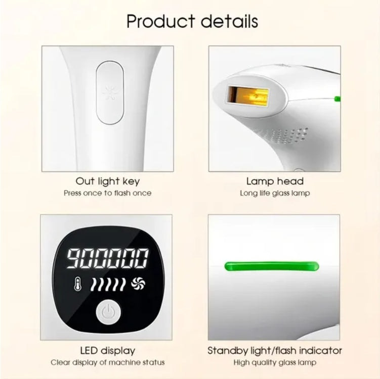 IPL Laser Hair Removal Device 900,000 Flashes for Body, Face & Bikini
