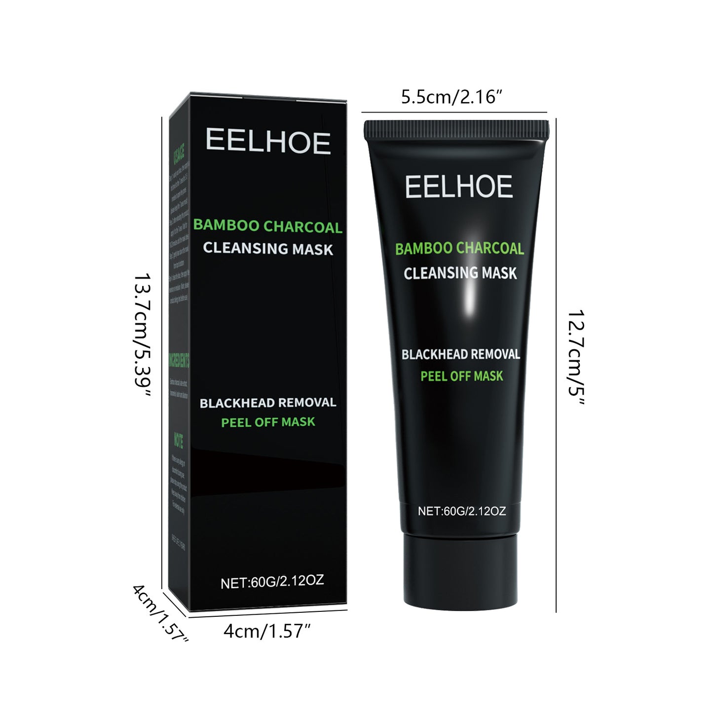 Bamboo Charcoal Blackhead Removal Peel-Off Mask - Deep Pore Cleansing & Oil Control