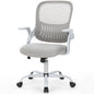 Ergonomic Mid-Back Mesh Office Chair – Lumbar Support, Flip Armrests, 250 lb Capacity, Grey