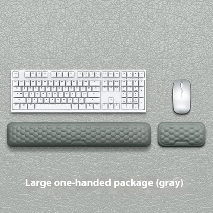 Memory Foam Mouse Wrist Rest Pad – Cloth or Leather Cover, Multiple Sizes, Black & Gray