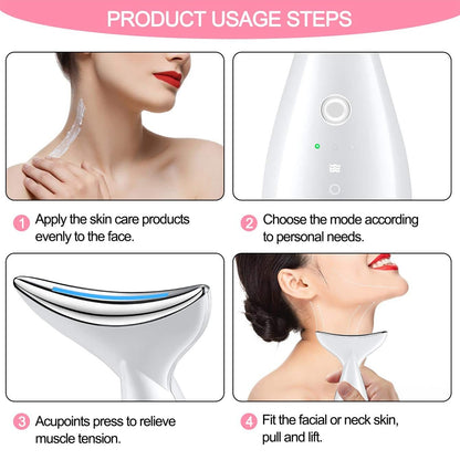 Face & Neck Massager for Skin Tightening, Anti-Aging & Facial Lifting Device
