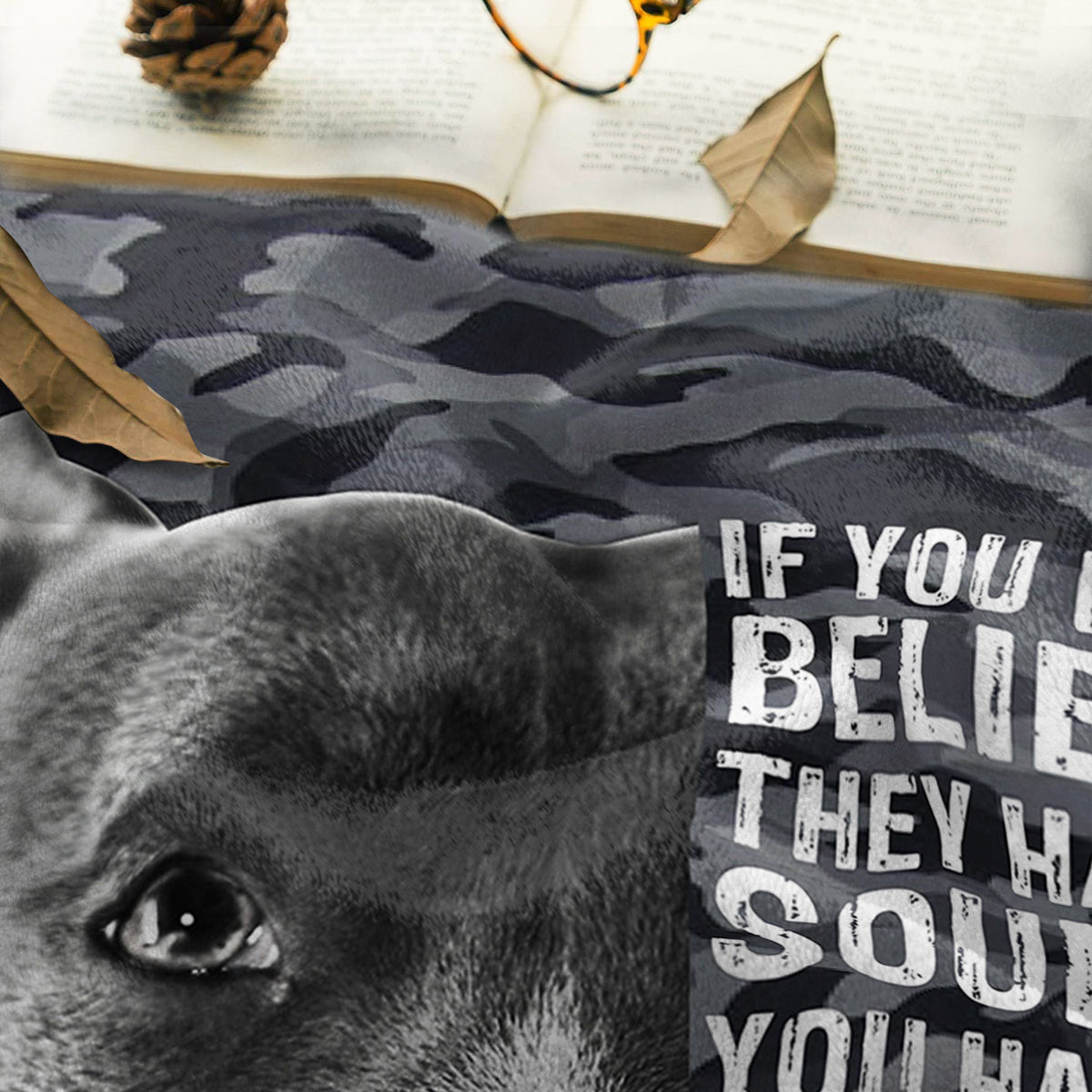 Black Dog Printed Flannel Throw Blanket Gray Camouflage Pattern Pattern Bedspread Cover Soft Lightweight For Home Bedroom Decor Festival Gifts 60x80 Inches