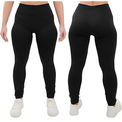 High-Waisted Fleece-Lined Yoga Leggings – Warm, Stretchy Winter Tights for Women