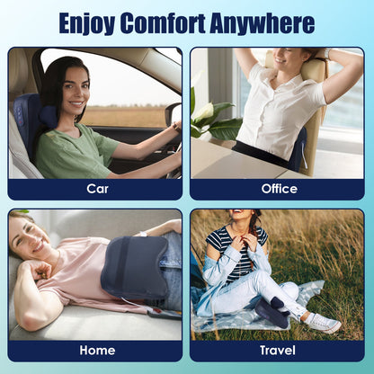 Cordless Shiatsu Neck and Shoulder Massager with Heat for Deep Tissue Pain Relief & Muscle Relaxation