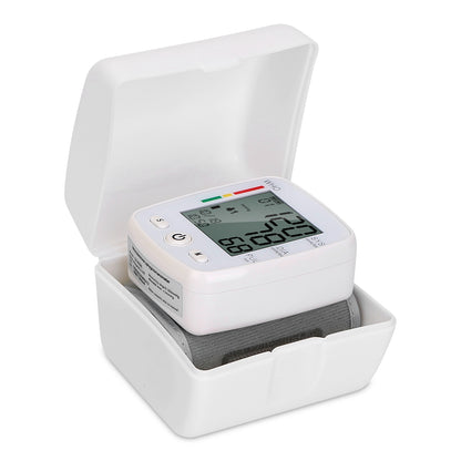 Wrist Blood Pressure Monitor with 2-in LCD, 90×2 Memory & Storage Case