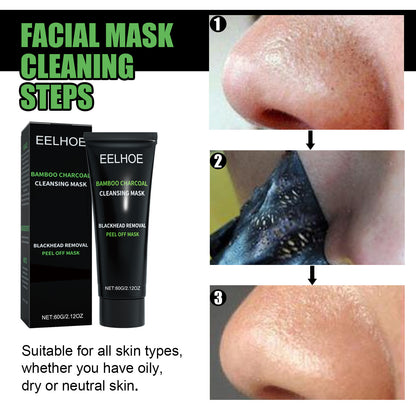 Bamboo Charcoal Blackhead Removal Peel-Off Mask - Deep Pore Cleansing & Oil Control