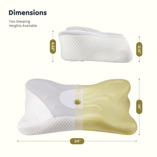 Ergonomic Cervical Neck Pillow – Cooling Memory Foam Support