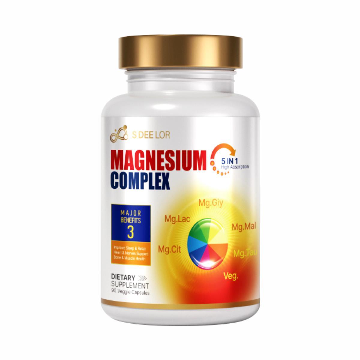 Magnesium Glycinate Malate with Vitamin D3 for Bone Health & Absorption (Vegan)