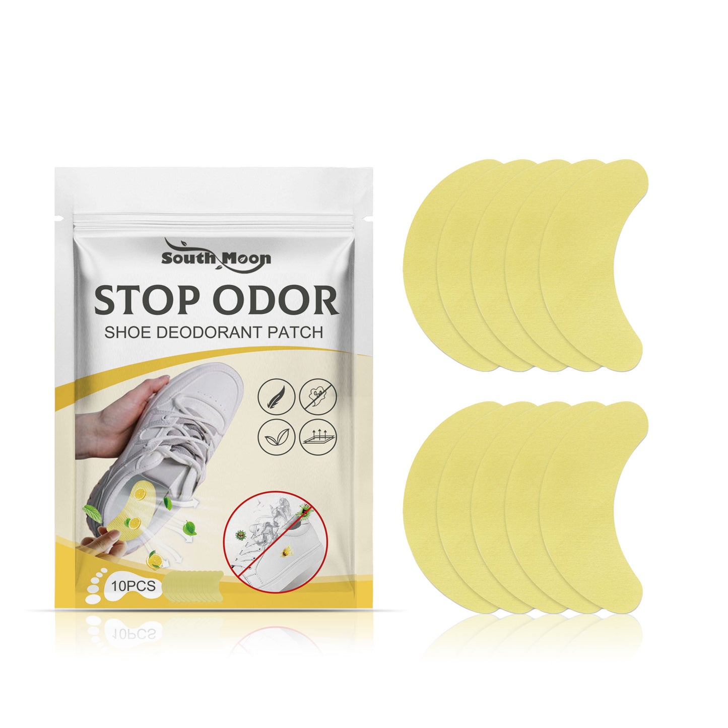 Shoe Deodorizing Stickers for Odor Control & Sweat Absorption (Lavender & Lemon Fresh)
