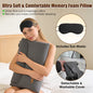 Neck Massager Pillow with Heat & Vibration – 3 Heat Levels, USB-C, 30-Min Timer, Dark Grey