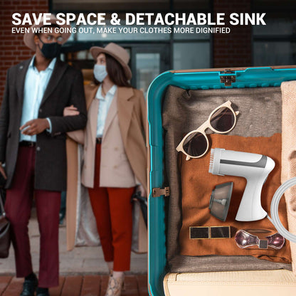 Portable Garment Steamer for Clothes with Fast Wrinkle Removal & Fabric Care