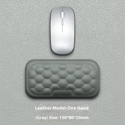 Memory Foam Mouse Wrist Rest Pad – Cloth or Leather Cover, Multiple Sizes, Black & Gray
